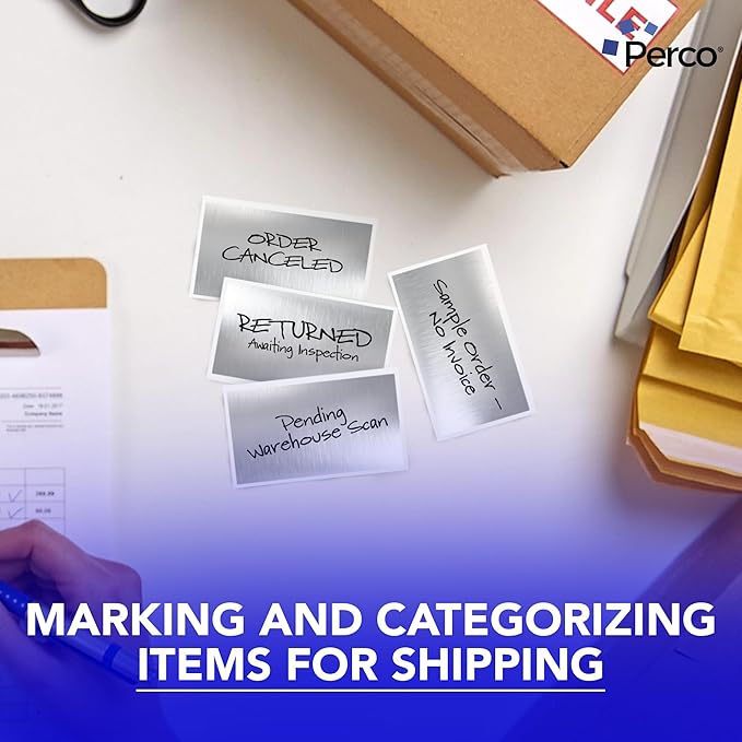 Perco Metallic Silver 3x5 Inch Perforated Sticker Labels — 500 Stickers Per - Image 6