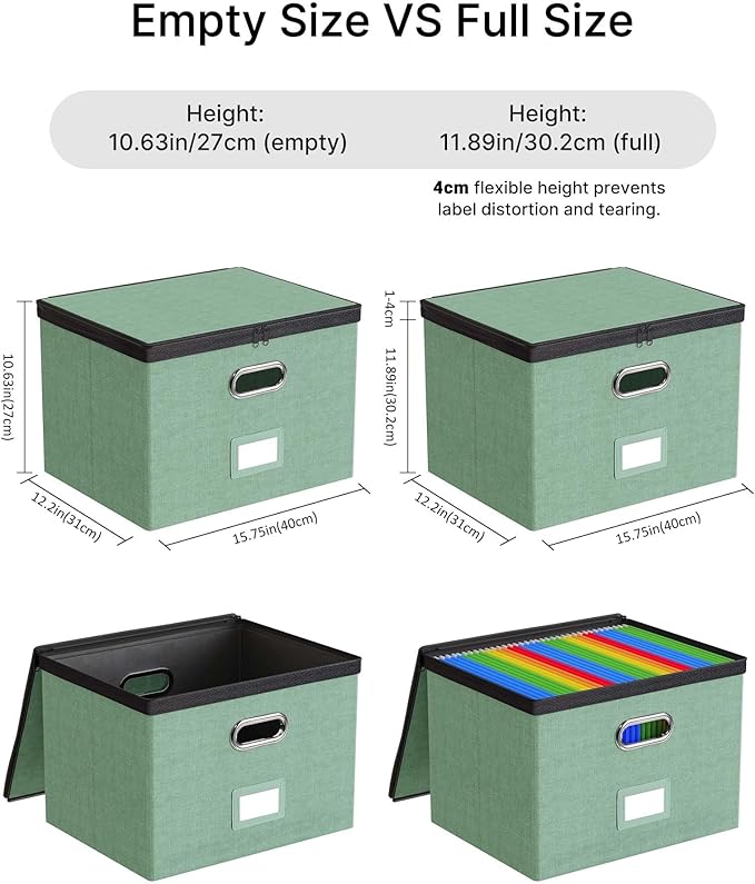 Oterri 2 Pack Large File Organizer Boxes - Image 3