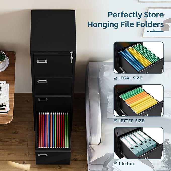 MIIKO 4 Drawer Filing Cabinets - Image 4