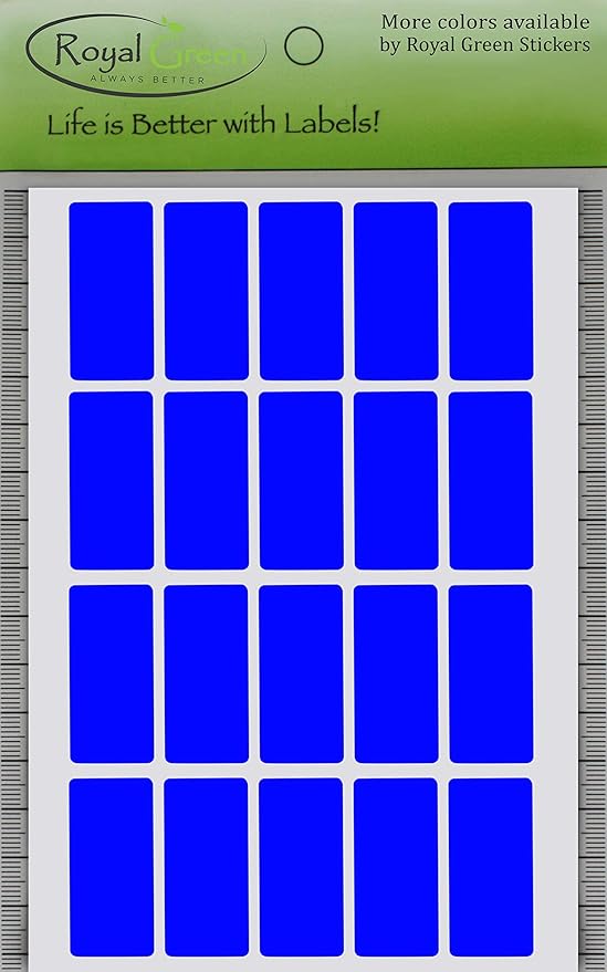 Royal Green Blue Colored File Stickers 1.57 inch x 0.75 inch - Image 6