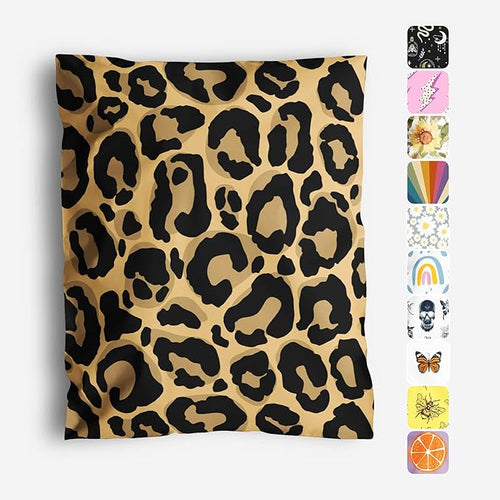 10x13 Poly Mailers – Leopard Print Design – Waterproof, Tear-Resistant Shipping by PackageMint