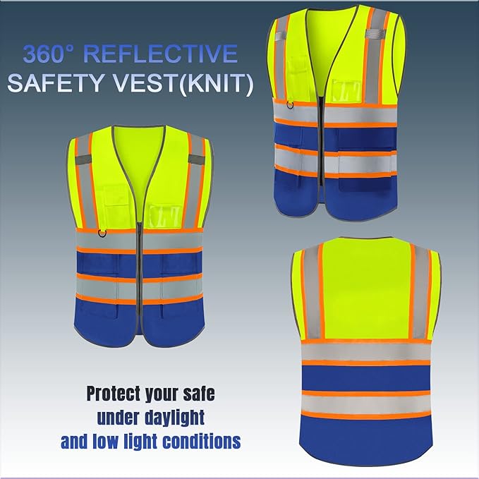 BeautyWill Custom Logo 10/20 Pack Safety Vest Class2 High Visibility Vest - Image 4