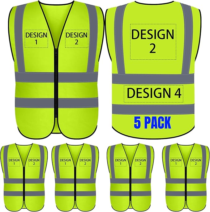 BeautyWill Custom Logo Safety Vest S, 4XL Personalized Safety Vest High by BeautyWill