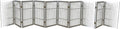 Pet Dog Gate Strong and Durable Freestanding Folding Acacia Hardwood Portable by Urnporium
