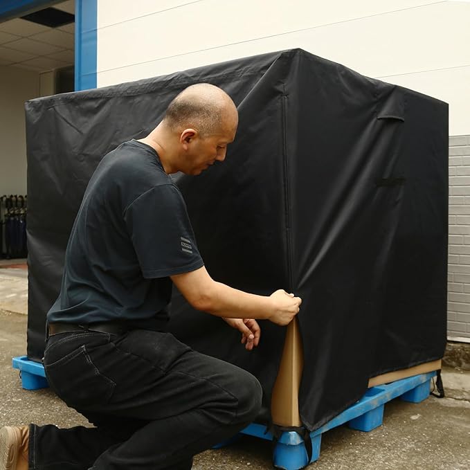 Water Resistant Pallet Cover, 420D Heavy-Duty Zipper Pallet Cover to fit - Image 3