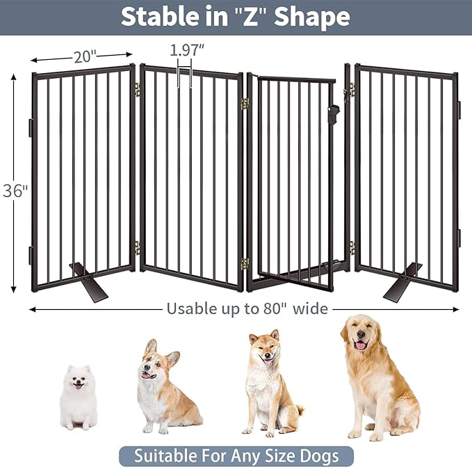 Metal Freestanding Dog Gates - Image 6