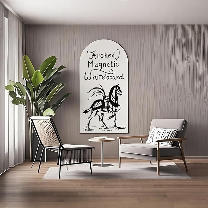 Magnetic Whiteboard Wall Arch Decal 39.3"x17.5" Adhesive Magnetic Dry Erase - Image 2