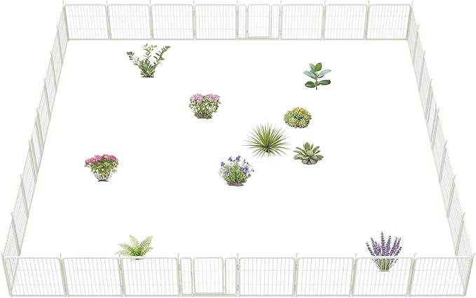 FXW Garden Fence Outdoor for The Yard – 24in x 60.9ft Heavy Duty Metal Animal by FXW