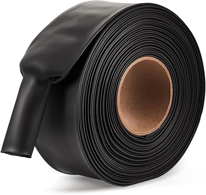 Chanzon Black 2inch Diameter Heat Shrink Tube, Long-Lasting Adhesive Lined by Chanzon