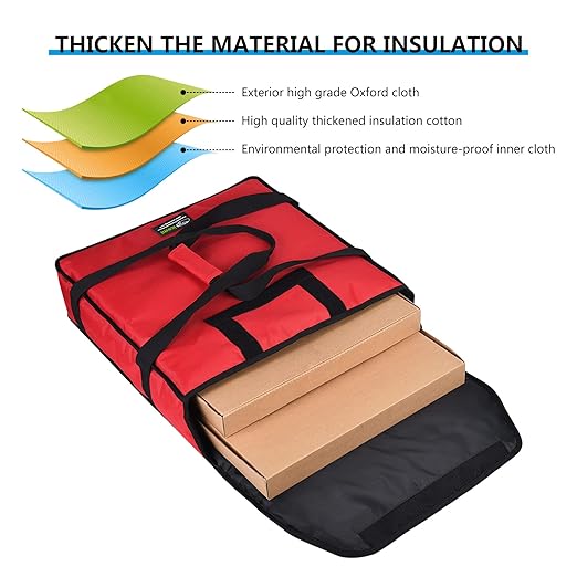 Pizza Bags for Delivery 18" X 18" X 5" Insulated Pizza Delivery Bag Moisture - Image 5