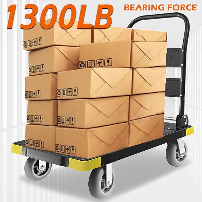 Folding Push Cart Dolly - Image 3