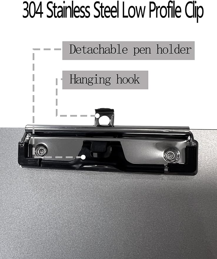 Horizontal Aluminum Clipboard, 11x17 Inches A3 Side Clip Metal Clipboards - Image 2