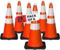 Pyle 28-Inch Safety Traffic Cones, Stackable PVC Construction by PyleUSA