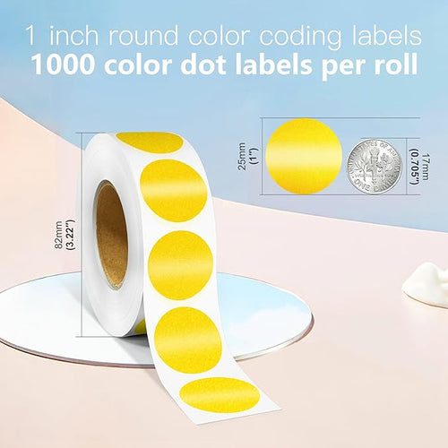 1 Inch Round Color Coding Labels, Round Color Dot Labels - Image 2