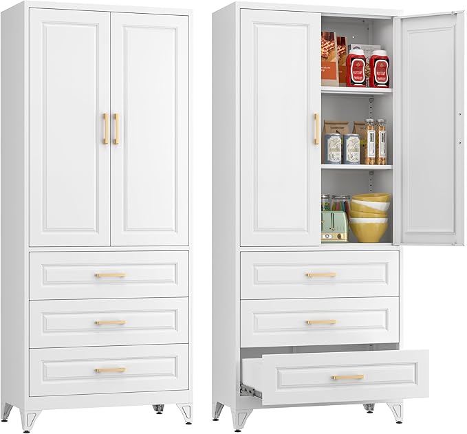 Kitchen Pantry Cabinet, Metal Storage Cabinets by POLUP