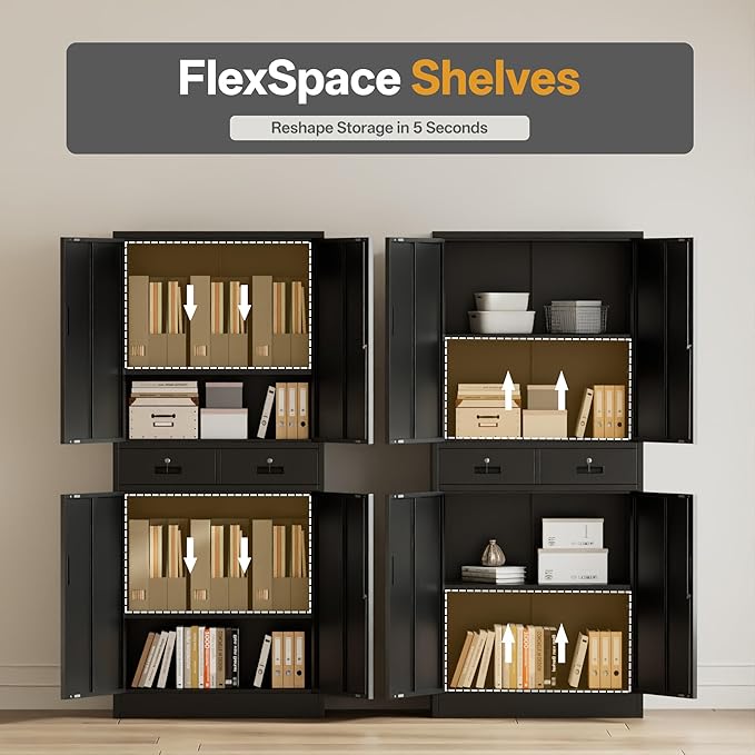 Metal Storage Cabinet，71" Garage Storage Cabinet - Image 5