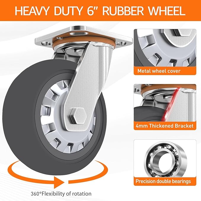 2200 lbs. Capacity Foldable Push Cart Dolly | Moving Platform Hand Truck | - Image 5