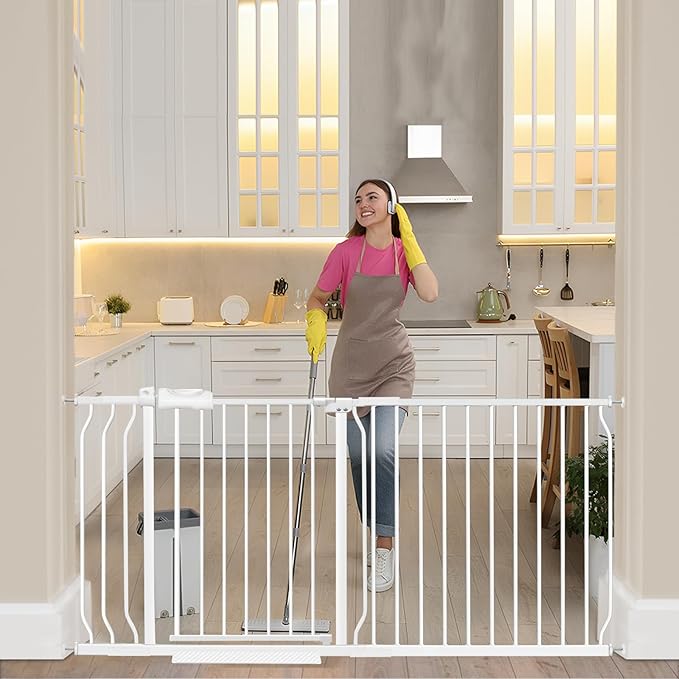 Extra Wide Baby Gate Extra Tall Dog Gate by HOOOEN
