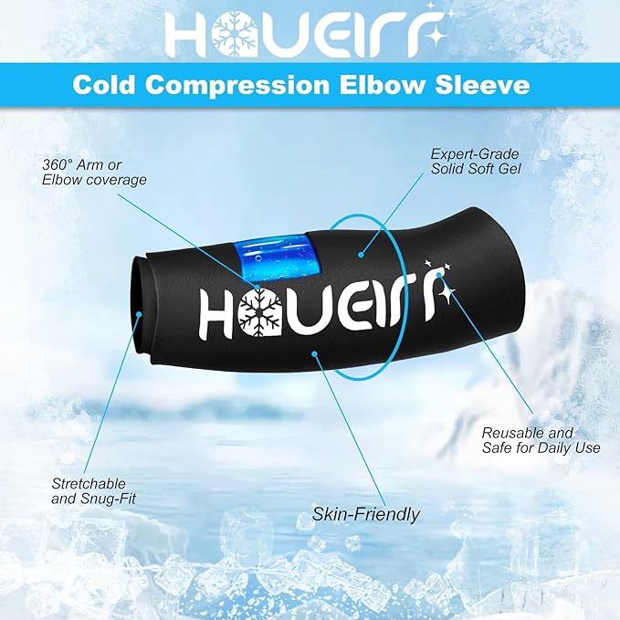Knee Ice Pack Wrap with Compression Sleeve, Flexible Gel Ice Wrap - Image 2
