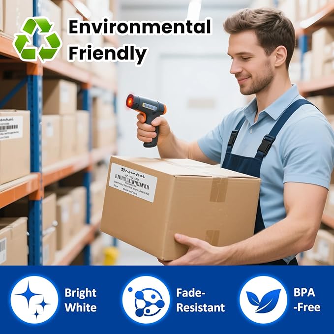 4"X2" Direct Thermal Barcode Labels, Shipping Labels, 750 Tags of Roll - Image 5