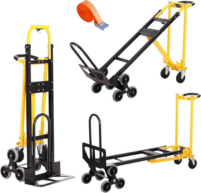 3-in-1 Industrial Convertible Hand Truck Dolly Cart, 1000 lbs Capacity Aluminum by SHUNWATER