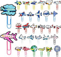 30 PCS Airplane Paper Clips Metal Paperclip Large Size Paper Clip Cute Bookmark by Pabucle