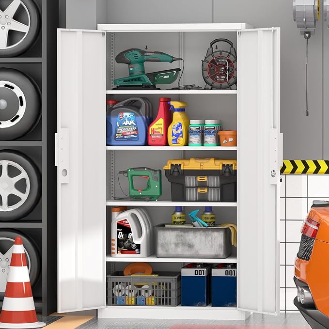 Metal Garage Storage Cabinet, Tall Metal Cabinets - Image 4