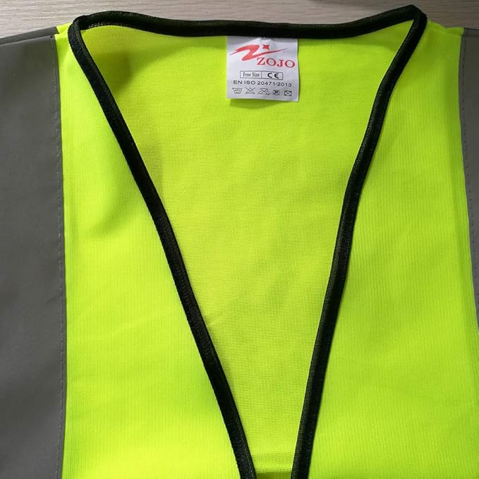 zojo High Visibility Reflective Vests, Adjustable Size, Lightweight Mesh Fabric - Image 3