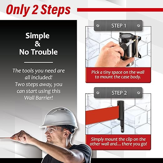 DuraSteel Wall Mount Retractable Belt Barrier - Image 6