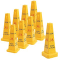 10 Pack Slow Down Kids at Play Cones 26.38 Inch Slow Kid at Play Safety Signs by Cinnvoice