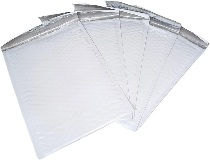 400-Pack 7.25x11.25" White Poly Bubble Mailers, Padded Shipping #1 Envelopes - Image 3