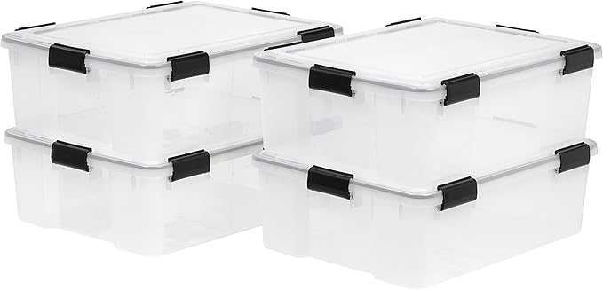 IRIS USA WeatherPro 41 Qt Storage Bins by IRISUSA