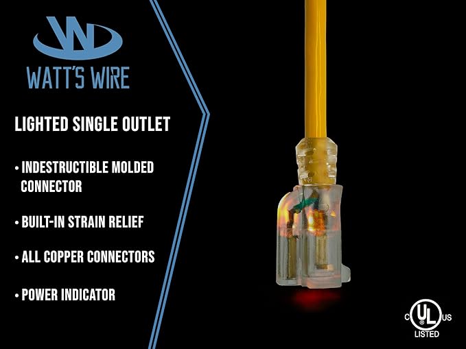 50 ft Outdoor Extension Cord Waterproof - Image 3