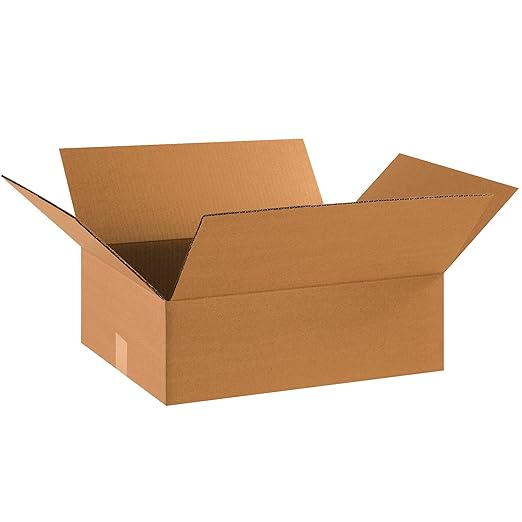 TAPE LOGIC 17 x 14 x 5 Corrugated Cardboard Boxes, Flat 17"L x 14"W x 5"H by TapeLogic
