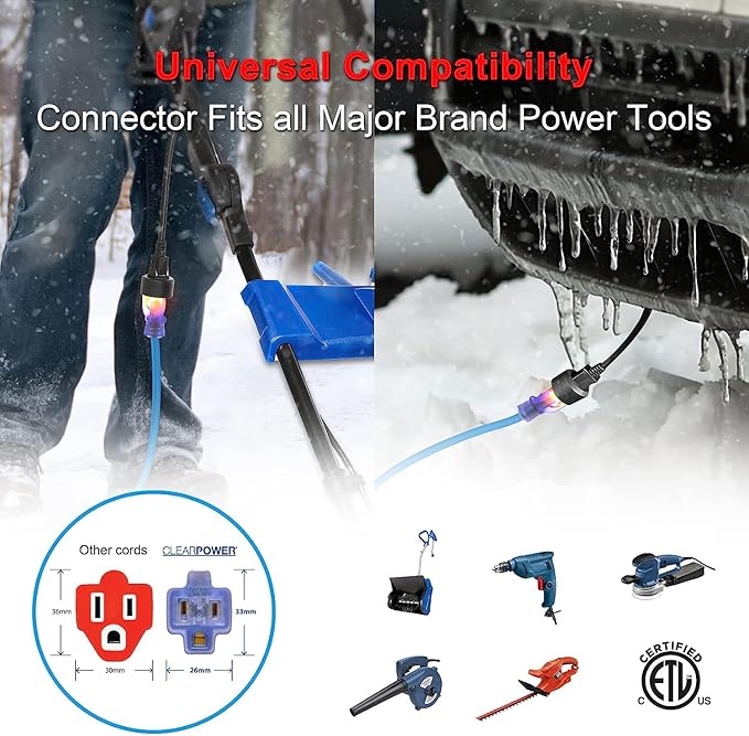 Clear Power 100 ft 14/3 SJTW -50°C Extreme Cold Weather Outdoor Indoor - Image 5