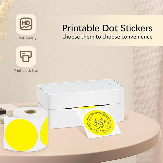 3 X 3 Inch Round Thermal Labels Circle Color Coding Labels Printable Waterproof - Image 2