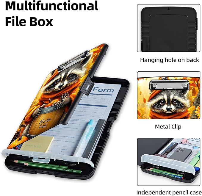 Clipboard with Storage Box & Pen Holder, Heavy Duty Clip Boards 8.5x11 - Image 3