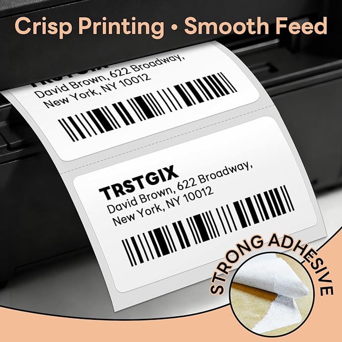 2.25" x 1.25" Direct Thermal Labels, Strong Adhesive Barcode & Address Stickers - Image 5