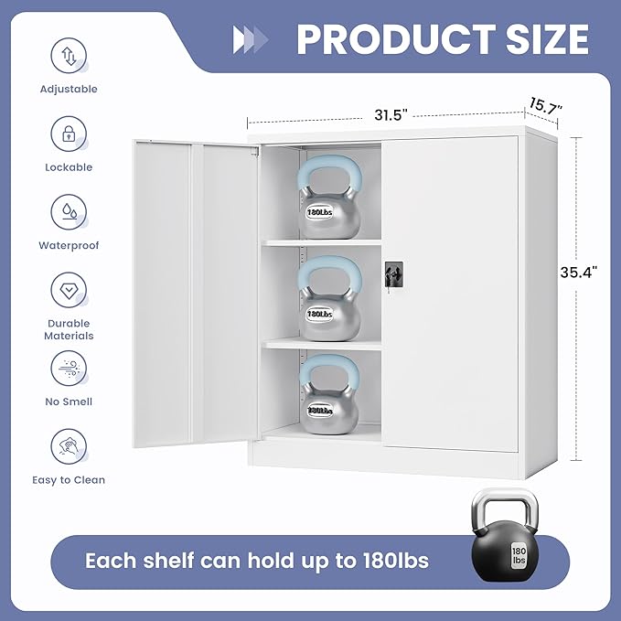 Metal Storage Cabinet，Garage Storage Cabinet - Image 3