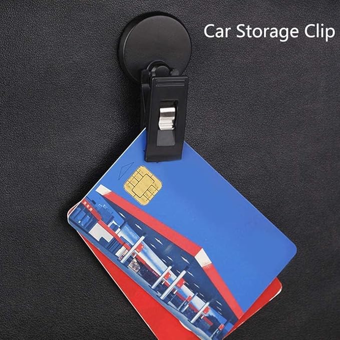 KENANLAN 2Pcs Car Note Pad Holder, Car Notepad Clip, Car Ticket Holder Sucker - Image 2