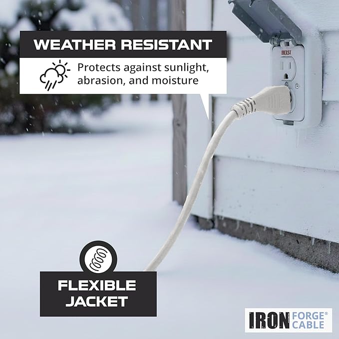 Iron Forge Cable Weatherproof 50 Ft Outdoor Extension Cord - Image 3
