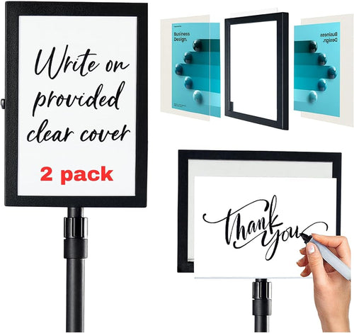 2 PACK Double-Sided Adjustable Heavy Duty Pedestal Sign Holder Stand by Unknown
