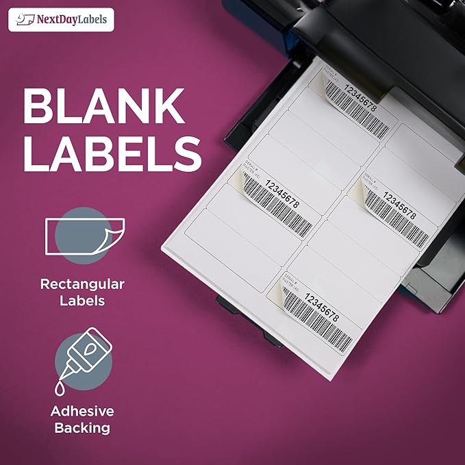 NextDayLabels – 4" x 1-1/3" Rectangular Sticker Labels - Image 4