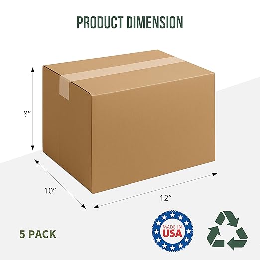 12x10x8 Shipping Boxes, Small Cardboard Box Shipping Box Moving Boxes Packing - Image 5
