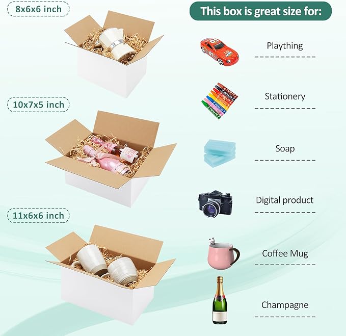 Eupako 30 Pack Small Shipping Boxes Assorted Sizes, Cardboard Boxes - Image 3