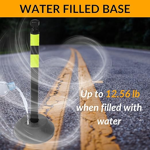 6 Pack 40 Inch Traffic Delineator Posts - Image 3