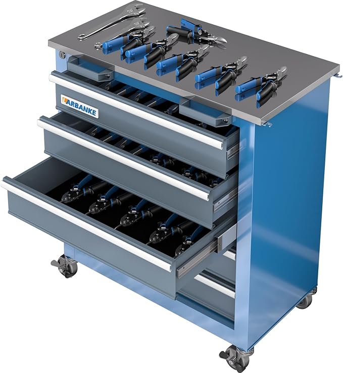 LARBANKE 5-Drawer Tool Chest, Rolling Tool Chest by LARBANKE
