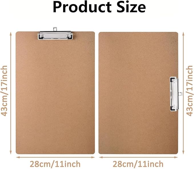 2 Pack Hardboard Office Clipboards - Image 2