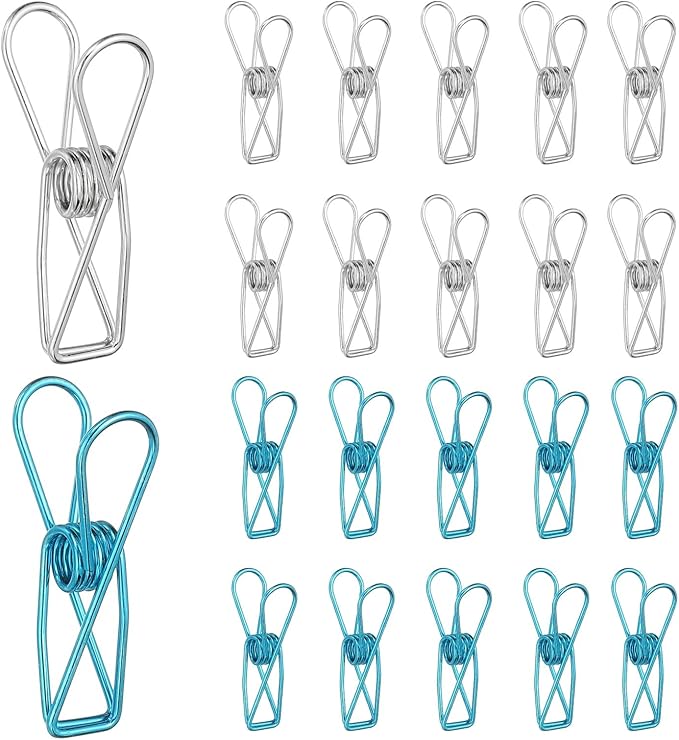 PATIKIL 50Pcs Paper Office Binder Clips, 1.26" Small Metal Wire Hollow Out by PATIKIL
