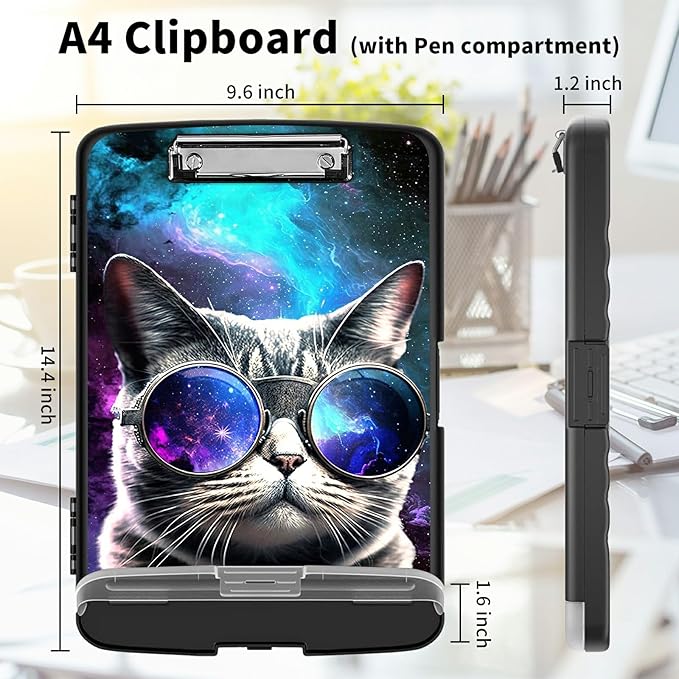 Clipboard with Storage High Capacity Plastic Nursing Clipboards with Pen Holder - Image 2